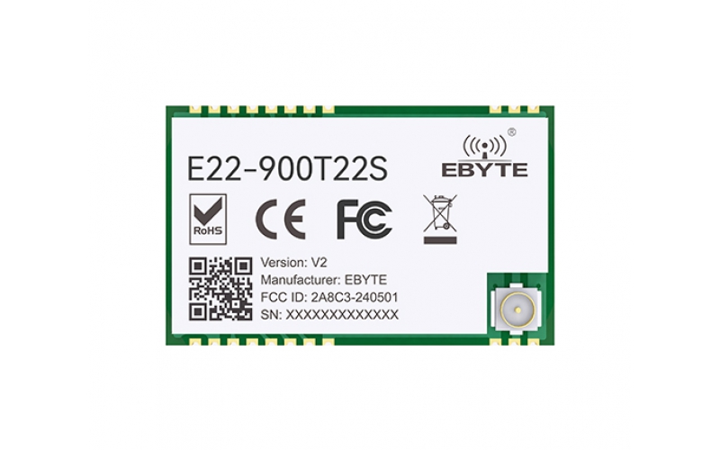 E22-900T22S Ebyte UART 5Km Range 868Mhz 915Mhz 22dBm SMD CE FCC LoRa Wireless Transmitter RF Module Semtech LoRa solution