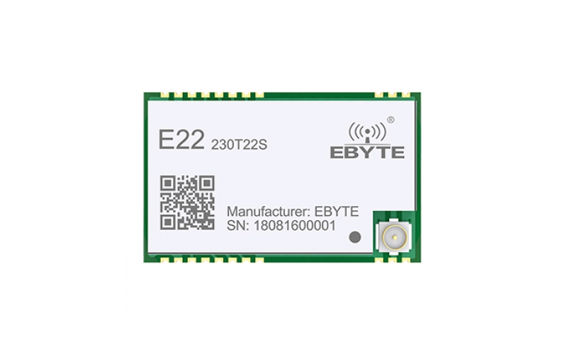 E22-230T22S Ebyte Semtech LoRa solution UART 5Km Range 230MHz 22dBm SMD 16-26mm CE RoHs FCC TCXO External and UFL Antenna LoRa Wireless