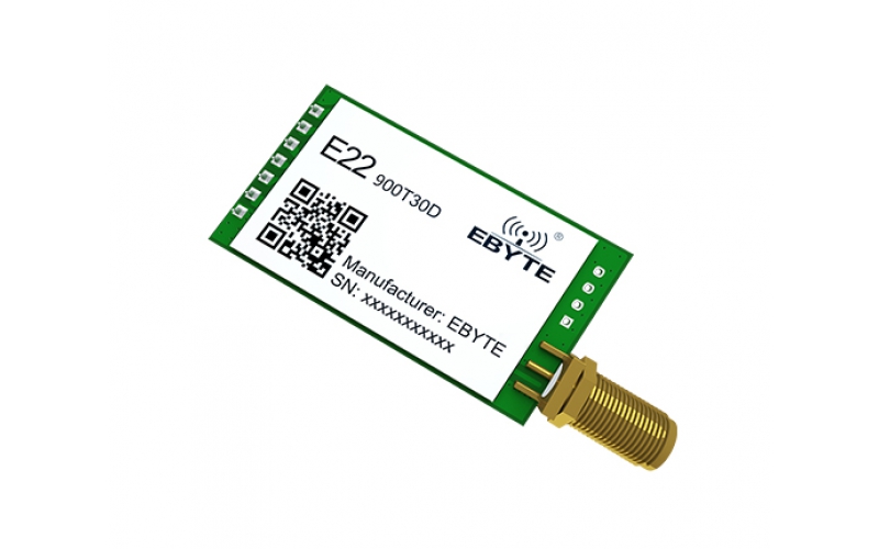 E22-900T30D Semtech LoRa solution UART 10Km Range 868Mhz 915Mhz 30dBm DIP 24-43mm CE RoHs FCC LoRa Wireless Transmitter RF Module
