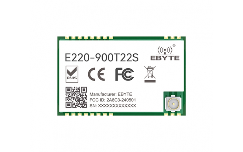 E220-900T22S LoRa E220 Module LLCC68 chip 22dBm ISM band 850.125~930.125MHz LoRa Spread Spectrum SMD IPEX Antenna Anti-interference
