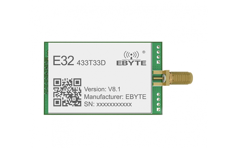 E32-433T33D Módulo de puerto serie inalámbrico (UART) TTL de 433MHz y 2W solución LoRa de SEMTECH