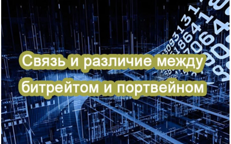 Связь и различие между битрейтом и портвейном